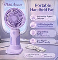 Mukti Ampare USB Rechargeable Mini Hand Fan with 3 Speed Mode | Pack