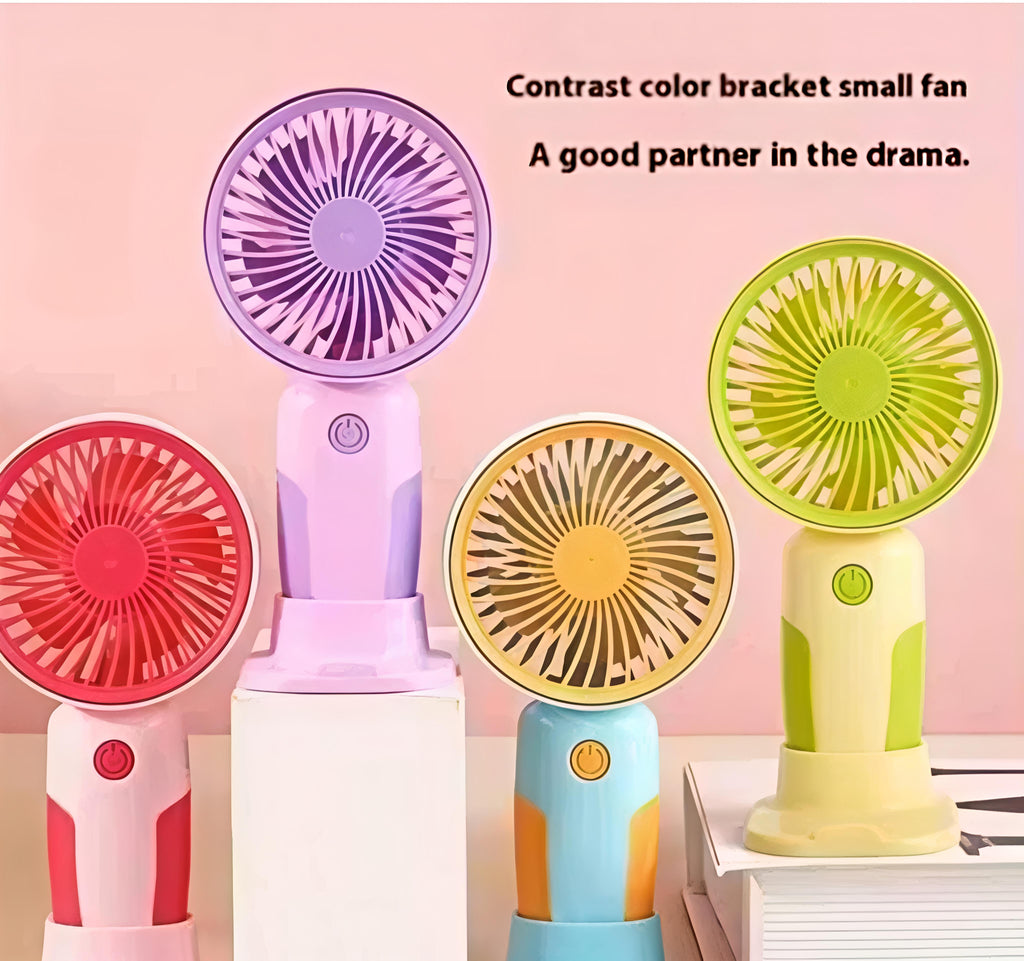 Mukti Ampare USB Rechargeable Mini Hand Fan with 3 Speed Mode | Pack